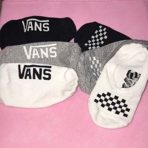 3 pairs of Vans no-show socks with heel grip